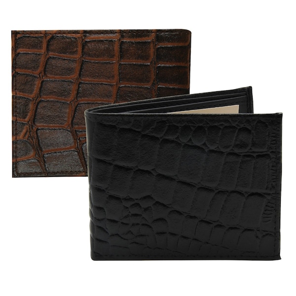 Blackcanyon Outfitters BCO RFID BIFOLD WALLET/CROC EMB/BK/BR BCO5511ZC - main